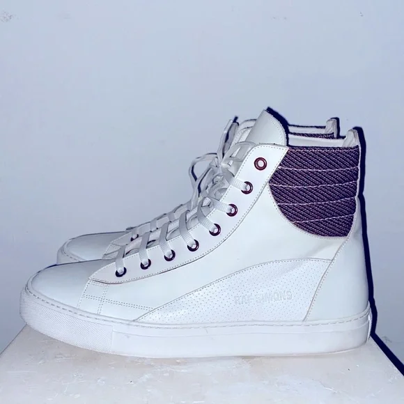 Raf Simons Hightop Designer Sneakers white/brown Men’s Size 42 rare find 1/1‌